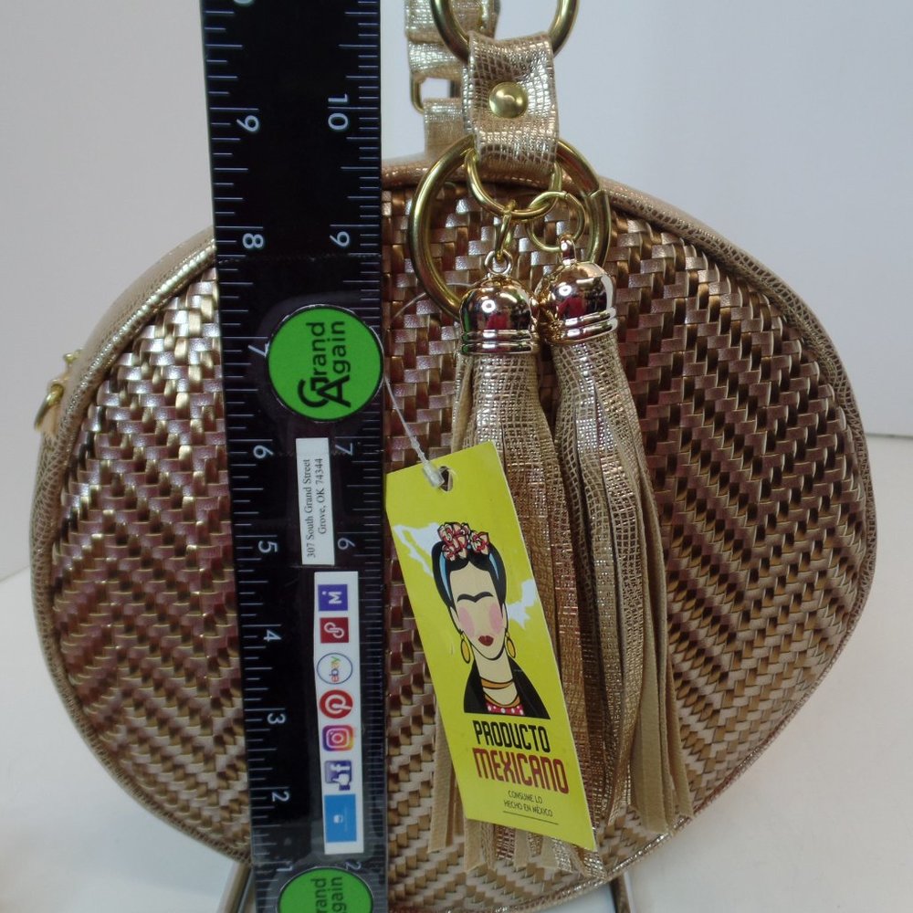 Producto Mexicano Round Multi Color Zippered Purse W Tassels Carrying Strap NWT - Picture 12 of 14